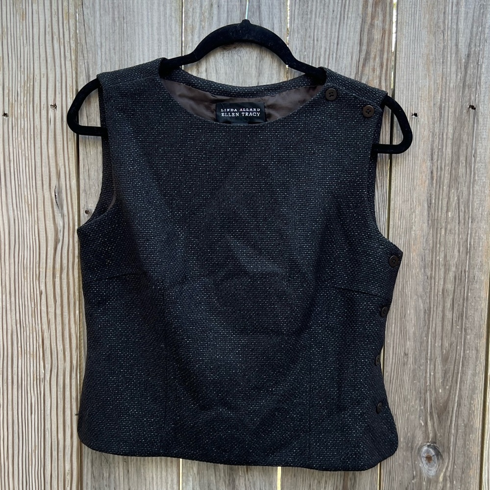 LINDA ALLRED ELLEN TRACY Wool Shell Top Women’s 8